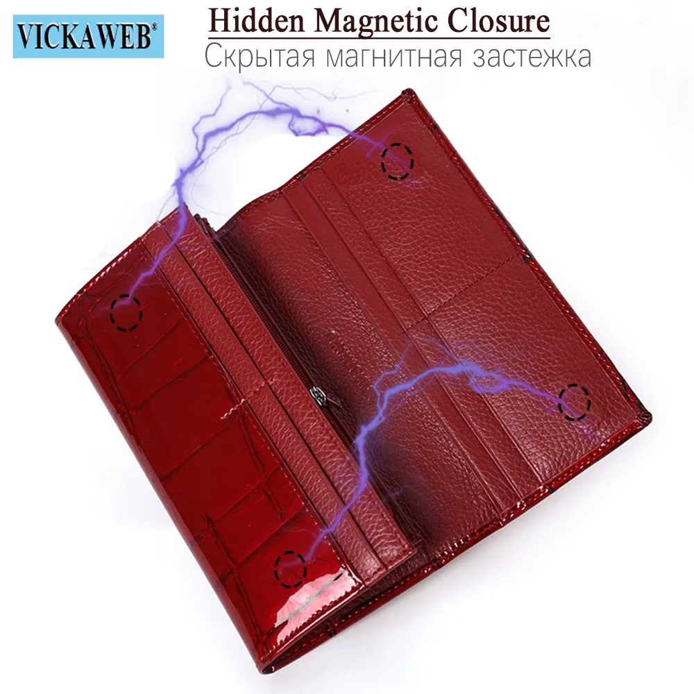 Women’s Long Purse With Magnetic Closure  Fashion Wallets For Women