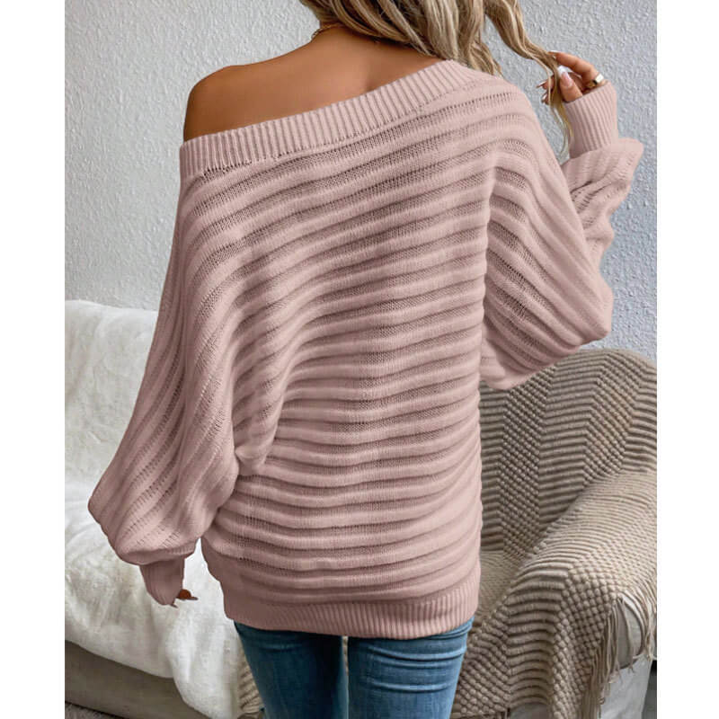 Women's Off Shoulder Sweater | Cozy Winter Pullover For Women