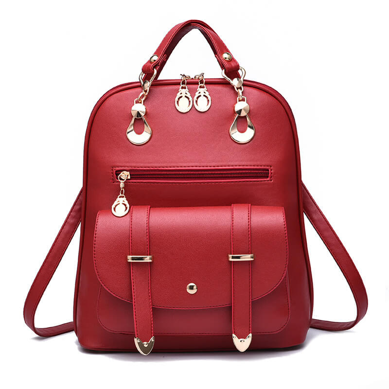 Women's PU Leather Backpack | Faux Leather Fashion Backpack