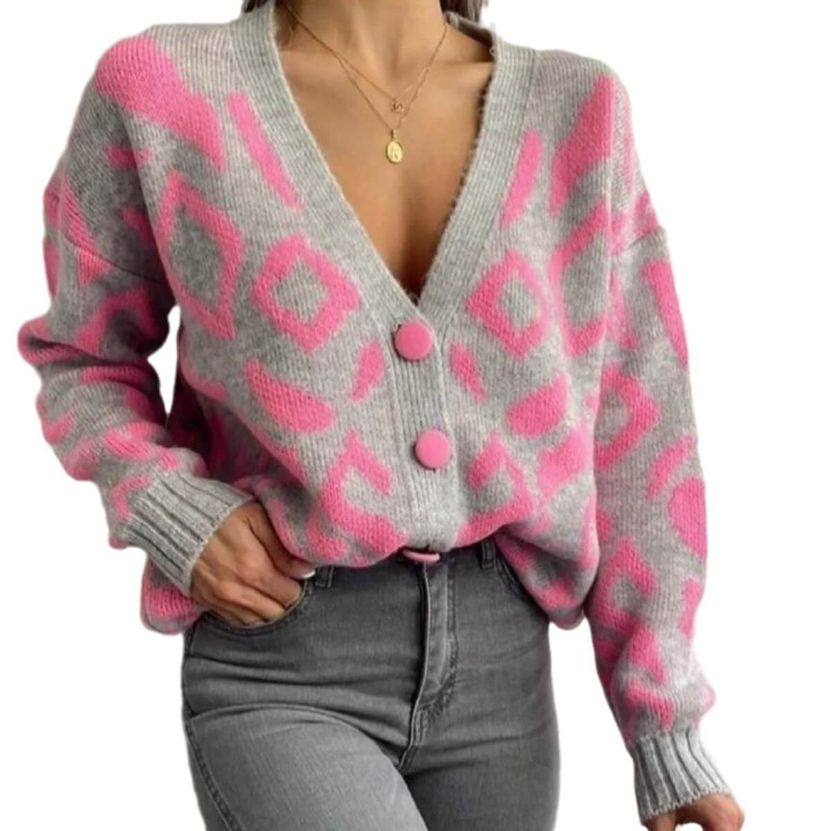 Women's V-Neck Long Sleeve Cardigan | Soft Knit Open Front Cardigan