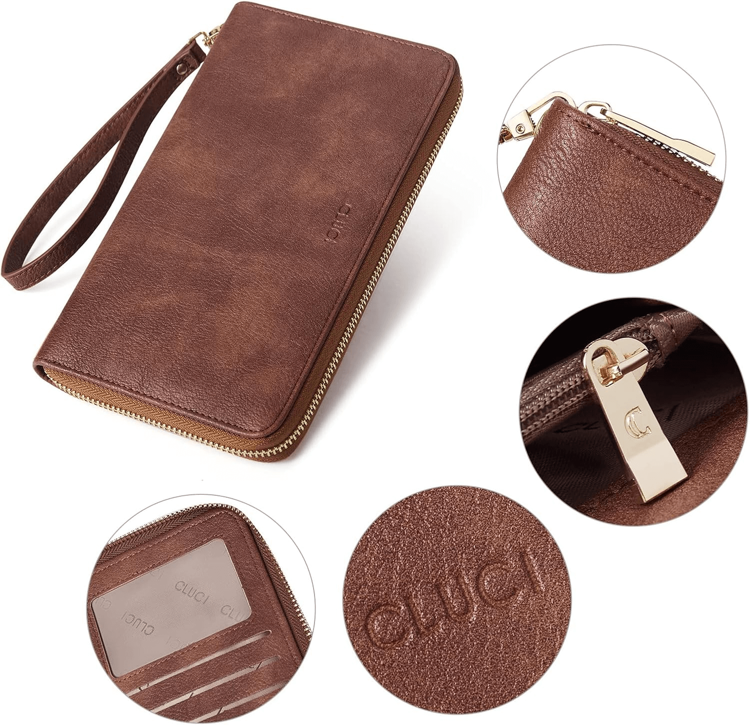 Women’s Wallet With Zip And Wristlet  RFID Wristlet Wallet Women