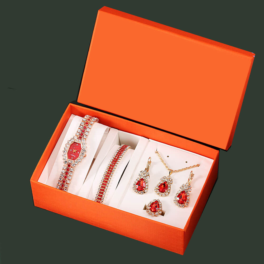 Women's Watch And Crystal Earrings Set  Watch And Jewelry Gift Set