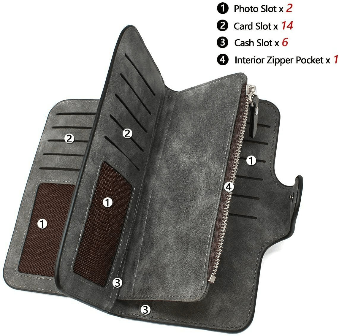 Women’s Clutch Purse With Card Slots | RFID Blocking Card Holder