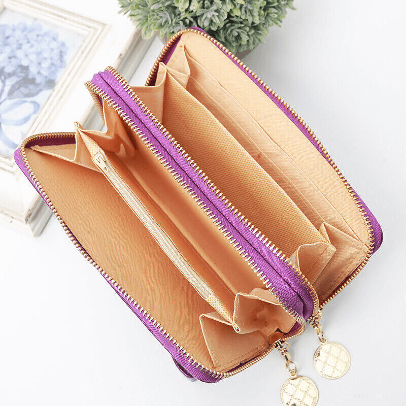 Women’s Leather Wallet | Women’s Long Leather Wallet With Wrist Strap