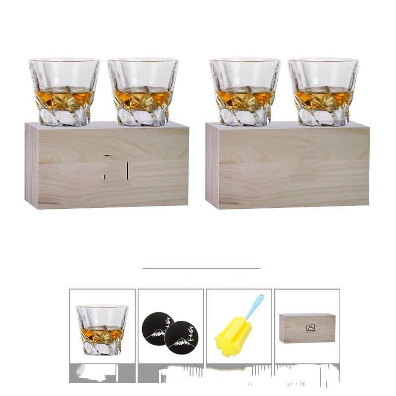 Wooden Box Wine Glass set For Couple | Luxury Wine Glass Gift Box Set