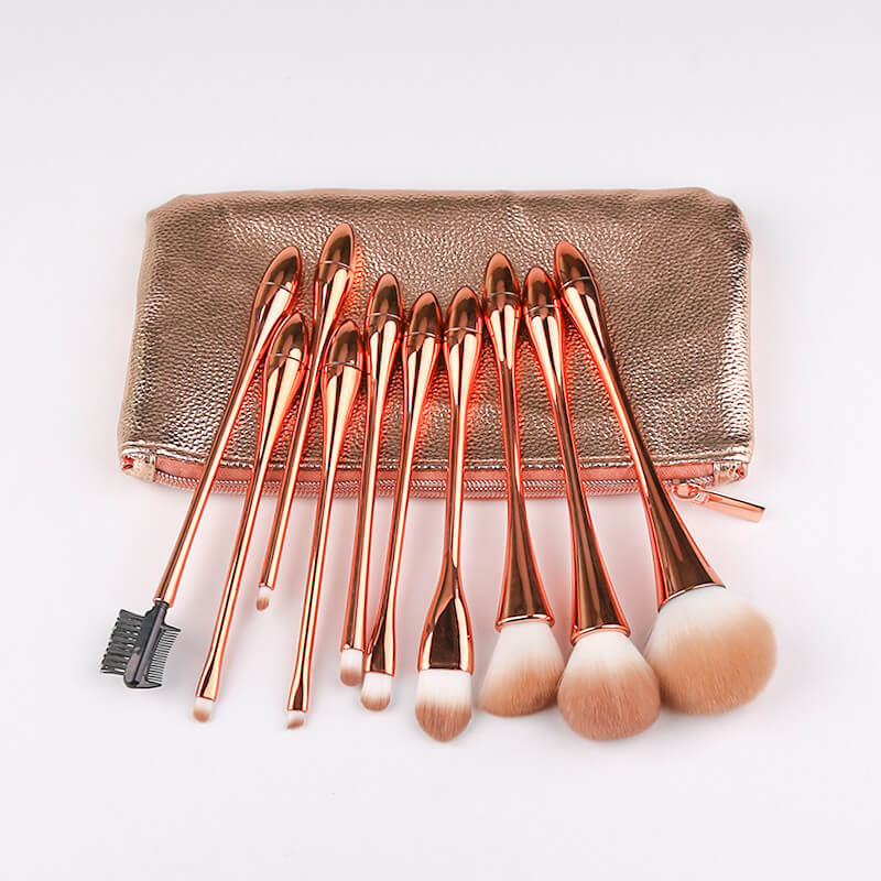 ZOREYA 10pcs Goblet Design Brush Sets | Man-Made Fiber Makeup Brushes 