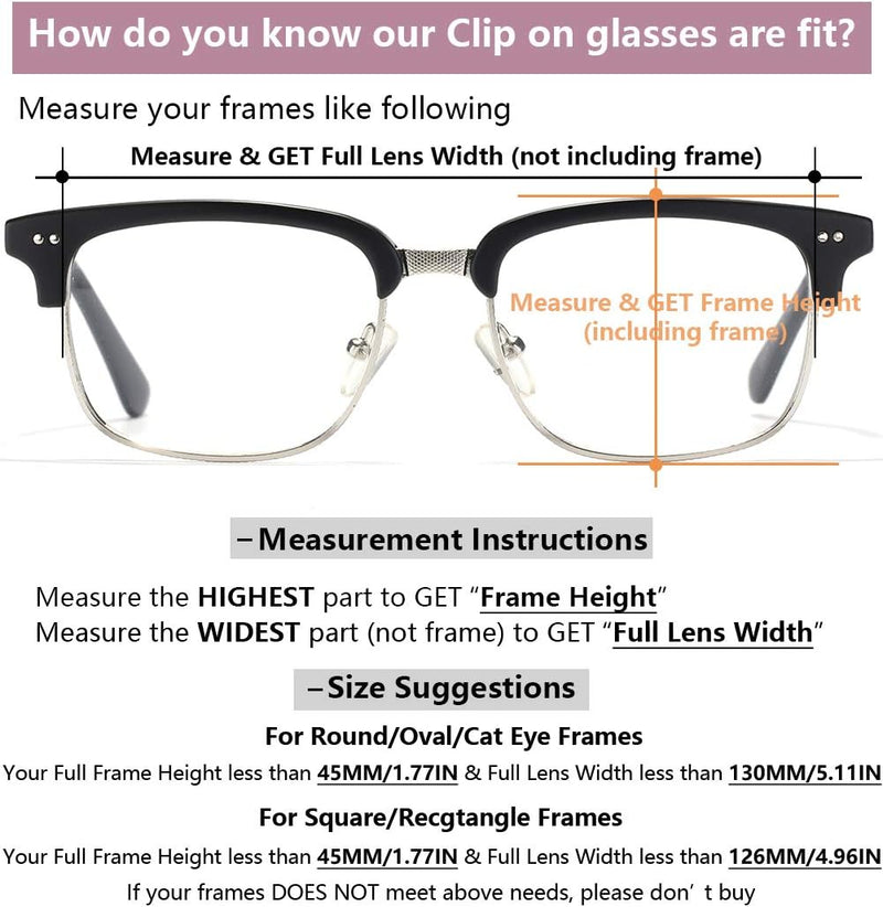 Polarized Clip on Sunglasses for Women over Prescription Glasses Polygon Style