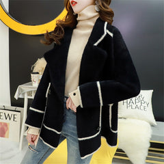 A Loose-fitting Outerwear All-match Age-reducing Small Fragrance Knitted Jacket