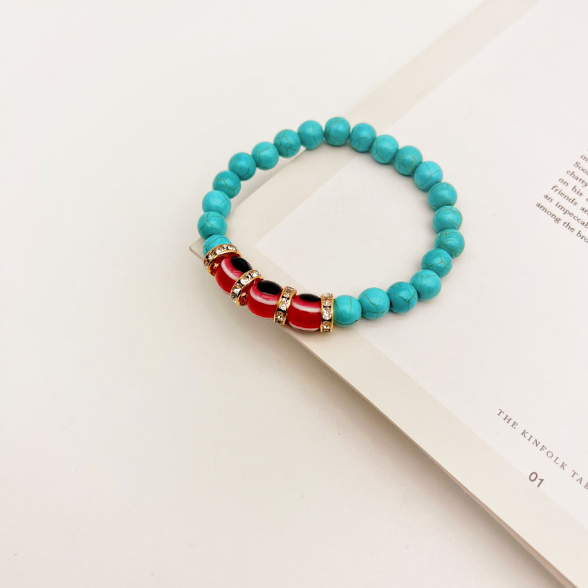 Women's Color Couples Style Turquoise Bracelet