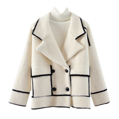 A Loose-fitting Outerwear All-match Age-reducing Small Fragrance Knitted Jacket