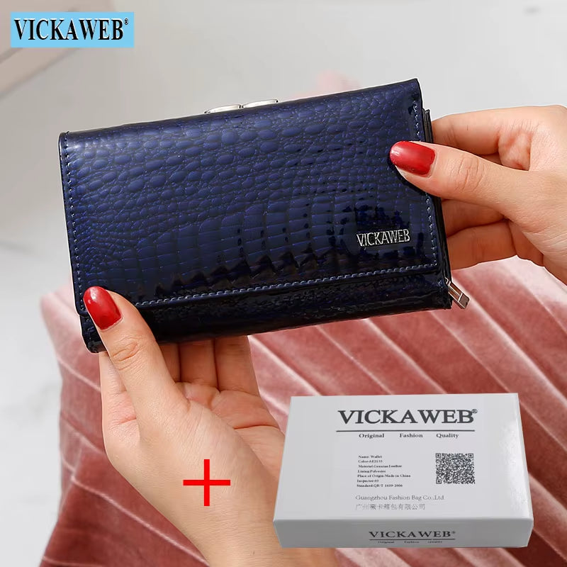 Women Wallet Small Short Genuine Leather Wallet Female Alligator Hasp Coin Purse Women Purses Mini Womens Wallets and Purses