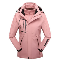 Winter Outdoors Three-in-one Coat Warm-keeping Cotton Clothing Shell Jacket Cotton-padded Coat For Men And Women