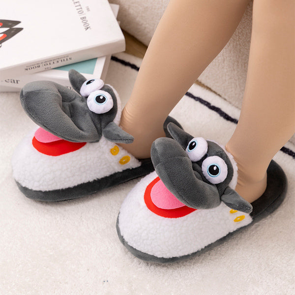 Cartoon Lamb Children Couple Plush Cotton Shoes