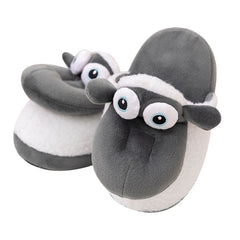 Cartoon Lamb Children Couple Plush Cotton Shoes