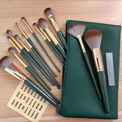 14 Green Cloud Makeup Brushes Suit Super Soft