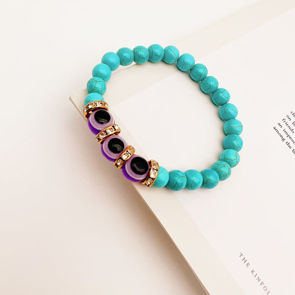 Women's Color Couples Style Turquoise Bracelet