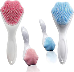 Handheld Silicone Face Scrubber Exfoliator, Face Brushes For Cleansing And Exfoliating, Manual Facial Cleansing Brush, Gentle Soft Face Wash Brush For Sensitive, Delicate, Dry Skin