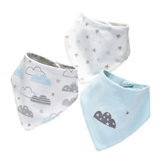 Simple Printed Cotton Baby Saliva Towels 3 Pieces