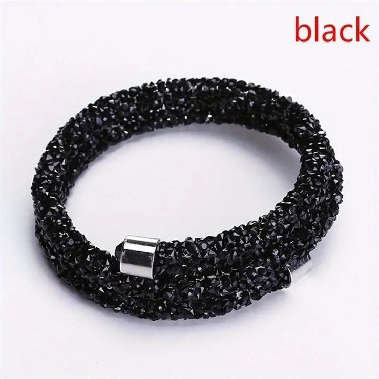 Double-Lap Rhinestone Bracelet