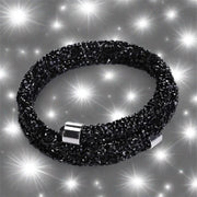 Double-Lap Rhinestone Bracelet