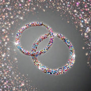 Sequins Decor Hoop Earrings