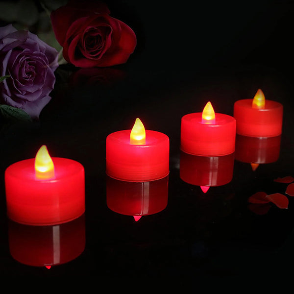 Flameless Candles, Battery Operated Candles Tea Lights Candles, Flickering Flameless Candles for Home Decor Room Decor, 24Pcs