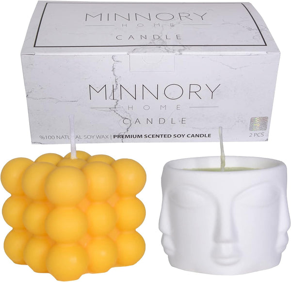 Candles for Home Scented, 2 PCS, Soy Candles, Bubble Candle & Decorative Candles, Pineapple Candle, Shaped Candles, Candle Set, Scented Candles, Cube Candle Candle Gift Set Cool Candles