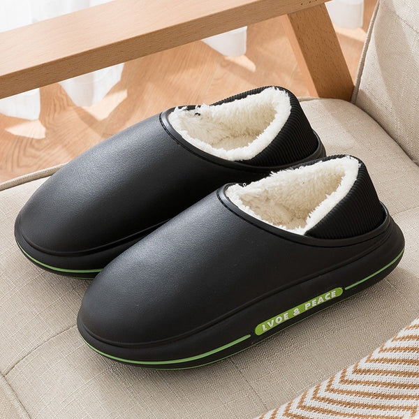 Waterproof Cotton Slippers Men's And Women's Autumn And Winter Warm-padded Shoes