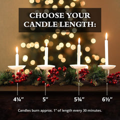 Plastic Holder Candle Drip Protectors with 4.25" X 1/2" Candles - Easy to Hold White Plastic Candle Holders - Ideal for Candlelight, Memorial, & Congregational Services - Set of 100