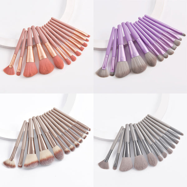 Set Of 12 Portable Makeup Brushes