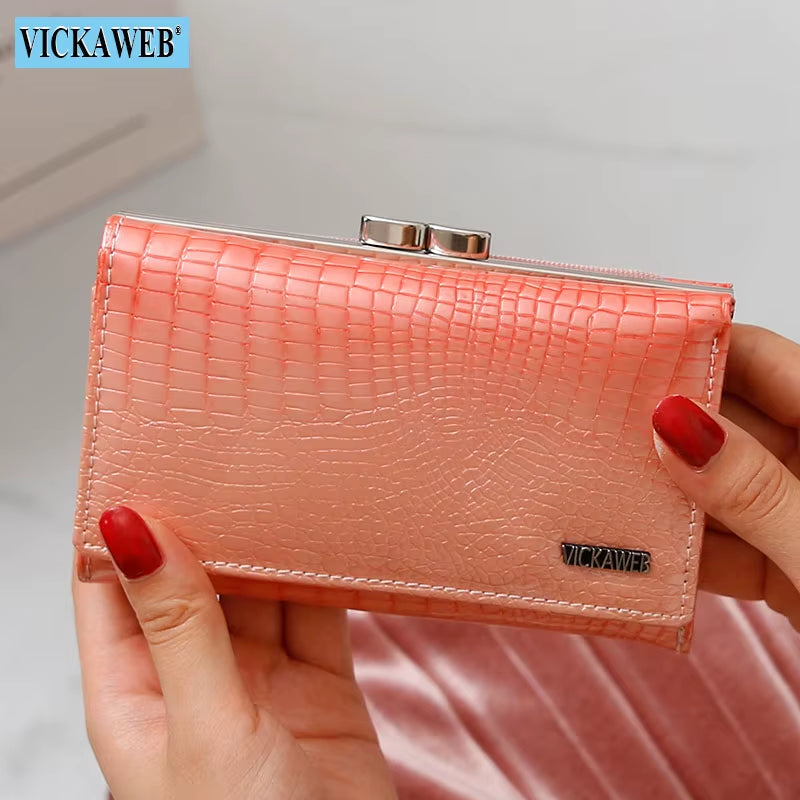 Women Wallet Small Short Genuine Leather Wallet Female Alligator Hasp Coin Purse Women Purses Mini Womens Wallets and Purses