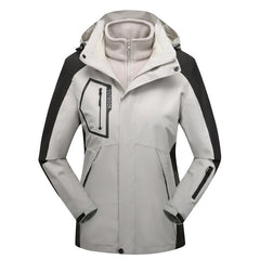 Winter Outdoors Three-in-one Coat Warm-keeping Cotton Clothing Shell Jacket Cotton-padded Coat For Men And Women