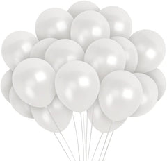 Pearl White Balloons 12 Inch - White Latex Balloons - 36 Pack White Balloons for Wedding Reception Sweet 16 Birthday Bridal Baby Shower Anniversary Party Decorations