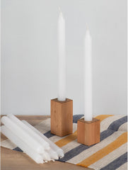 White Taper Candles - Pack of 4, 10 Inch, Unscented, Dinner & Table Candles - Slow Burning, Dripless & Smokeless