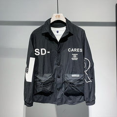 Wind-shaped Korean Version Of The Trend Of Men's Casual Sunscreen Clothing Stitching Contrast Color Fashion Jacket Men