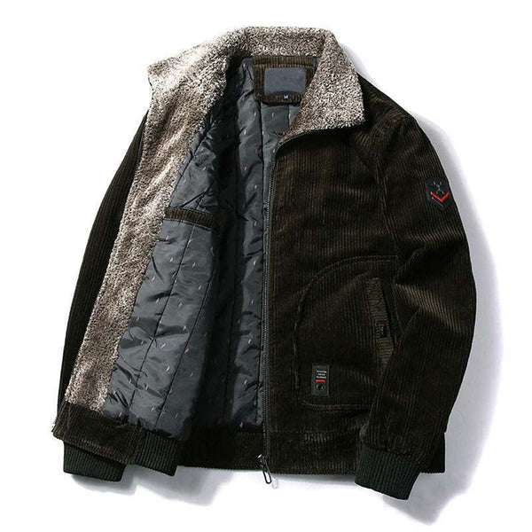 Outerwear Men's Plush Thick Cotton Padded Jacket Loose Size