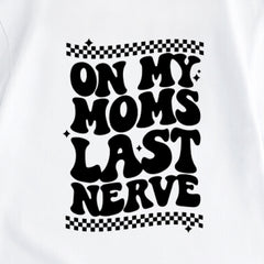 Letter Print Casual Round Neck Children T-shirt