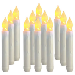 Flameless Candles 12 PCS Led Candles 6.9 Inch Battery Operated Candles Taper Candles for Party Classroom Church Birthday Decor