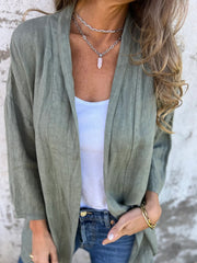 Loose Pockets Cardigan Outerwear Top Women