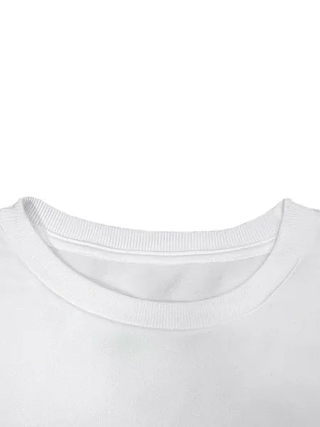 Women Basic Casual Pullover Spring Autumn Long Sleeve Just Girl Printed Round Neck