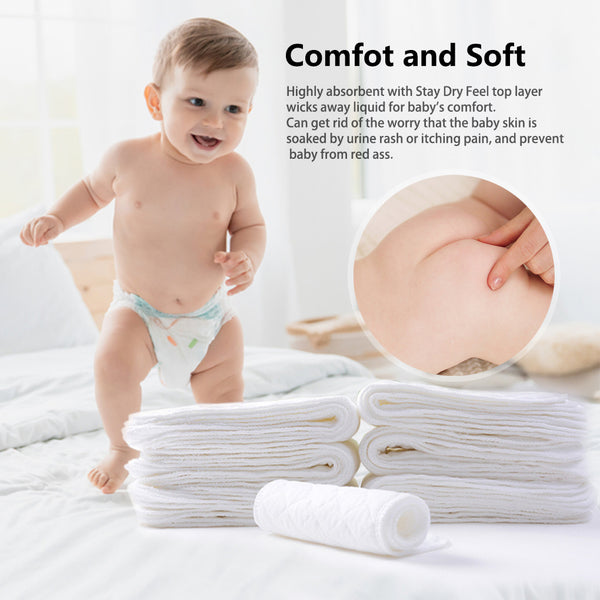 Three Layers Of Ecological Cotton Baby Diapers Soft And Absorbent