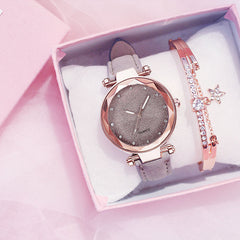 Ladies Bracelet Electronic Watch Gift Box Set