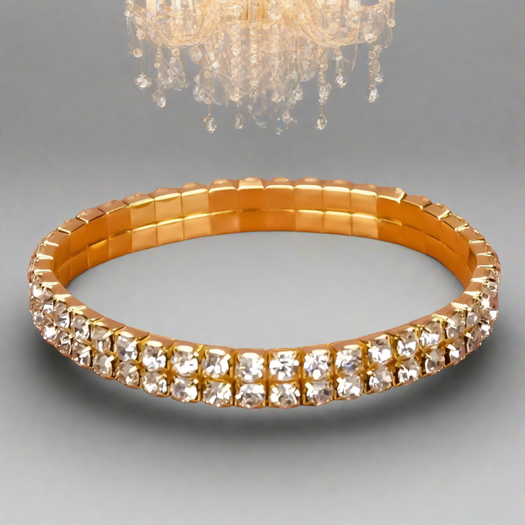 Shiny Rhinestones Bangle Bracelet