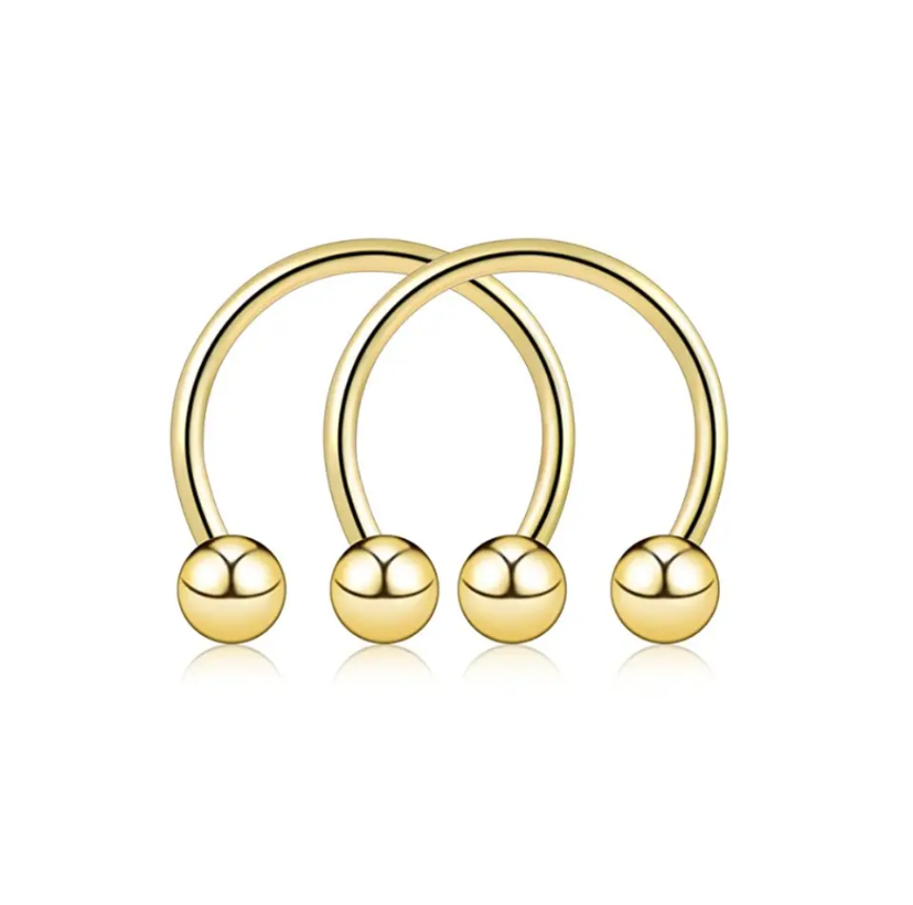 Steel Circular Barbell Lip, Eyebrow, Nose Septum, Ear Cartilage Piercing