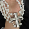 Retro Multi-Layer Faux Pearl Collar Multi-Layer Faux Pearl Beaded Women Necklace