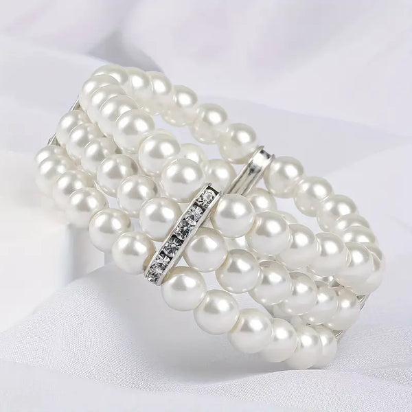 Multi-Layer Faux Pearl Bracelet