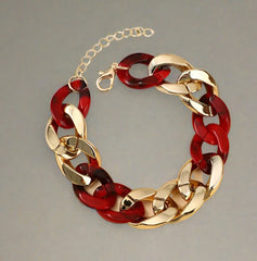 Acrylic Chain Necklace and Bracelet