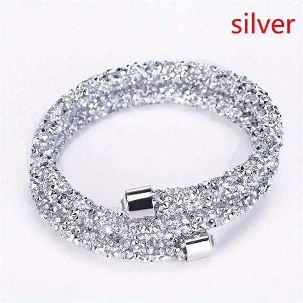 Double-Lap Rhinestone Bracelet