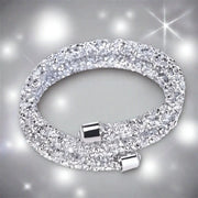 Double-Lap Rhinestone Bracelet