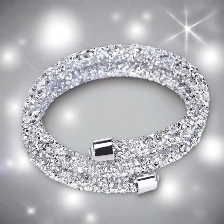 Double-Lap Rhinestone Bracelet